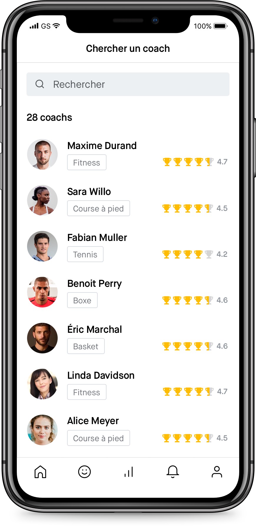 Screenshot of Hitch application on iPhone